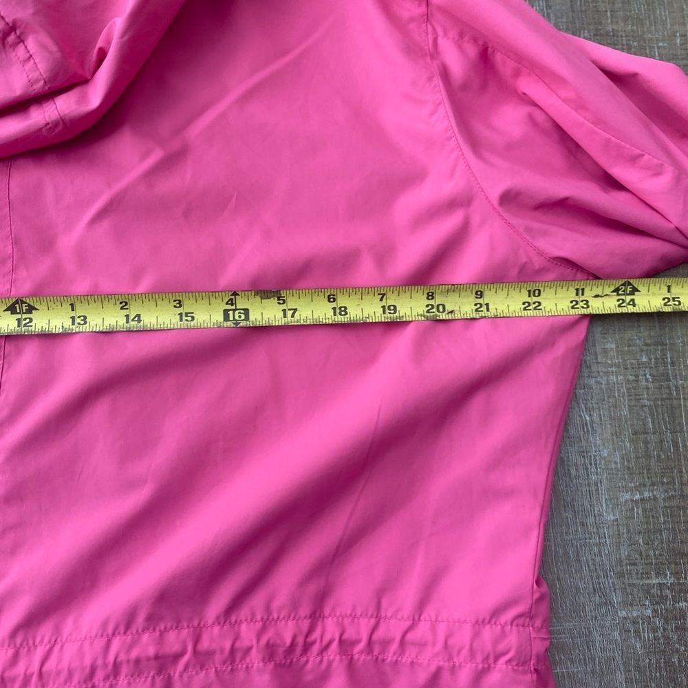 Bebe Sport Relaxed-Fit Hooded Jacket Pink Womens L Large Lightweight Windbreaker - Picture 12 of 13